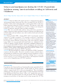 Cover page: Tobacco and marijuana use during the COVID-19 pandemic lockdown among American Indians residing in California and Oklahoma