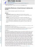 Cover page: Comparative Effectiveness of Aspirin Dosing in Cardiovascular Disease