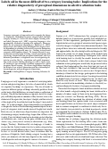 Cover page: Labels aid in the more difficult of two category learning tasks: Implications for the relative diagnosticity of perceptual dimensions in selective attention tasks