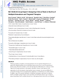 Cover page: NCCN Working Group report: designing clinical trials in the era of multiple biomarkers and targeted therapies.