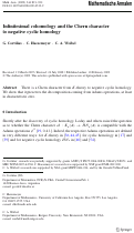 Cover page: Infinitesimal cohomology and the Chern character to negative cyclic homology