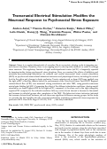 Cover page: Transcranial electrical stimulation modifies the neuronal response to psychosocial stress exposure