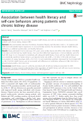 Cover page: Association between health literacy and self-care behaviors among patients with chronic kidney disease