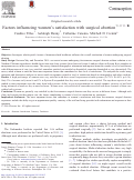 Cover page: Factors influencing women's satisfaction with surgical abortion