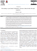 Cover page: Recruiting to preclinical Alzheimer's disease clinical trials through registries