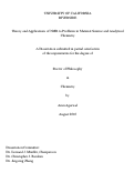 Cover page: Theory and Applications of NMR to Problems in Material Science and Analytical Chemistry