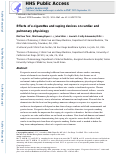 Cover page: Effects of e‐cigarettes and vaping devices on cardiac and pulmonary physiology