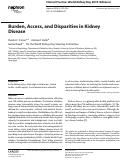 Cover page: Burden, Access, and Disparities in Kidney Disease