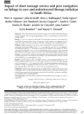 Cover page: Impact of short message service and peer navigation on linkage to care and antiretroviral therapy initiation in South Africa