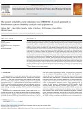 Cover page of The power reliability event simulator tool (PRESTO): A novel approach to distribution system reliability analysis and applications