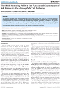 Cover page: The IRAK Homolog Pelle Is the Functional Counterpart of IκB Kinase in the Drosophila Toll Pathway