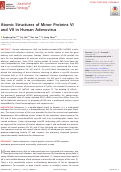 Cover page: Atomic Structures of Minor Proteins VI and VII in Human Adenovirus