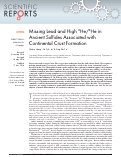 Cover page: Missing Lead and High 3He/4He in Ancient Sulfides Associated with Continental Crust Formation