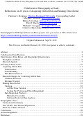 Cover page: Collaborative Ethnography at Scale: Reflections on 20 years of data integration