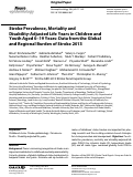Cover page: Stroke Prevalence, Mortality and Disability-Adjusted Life Years in Children and Youth Aged 0-19 Years: Data from the Global and Regional Burden of Stroke 2013
