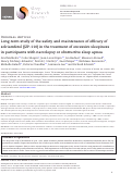 Cover page: Long-term study of the safety and maintenance of efficacy of solriamfetol (JZP-110) in the treatment of excessive sleepiness in participants with narcolepsy or obstructive sleep apnea