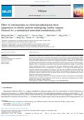 Cover page: Effect of remimazolam on electroencephalogram burst suppression in elderly patients undergoing cardiac surgery: Protocol for a randomized controlled noninferiority trial.