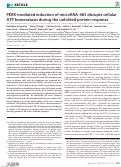 Cover page: PERK-mediated induction of microRNA-483 disrupts cellular ATP homeostasis during the unfolded protein response