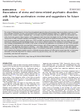 Cover page: Associations of stress and stress-related psychiatric disorders with GrimAge acceleration: review and suggestions for future work.