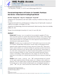 Cover page: Perceived Importance of Factors in Cannabis Purchase Decisions: A Best-worst Scaling Experiment