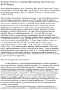 Cover page: Predictive Factors of Ventilator Dependency after Colon and Rectal Surgery