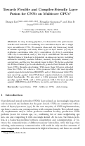 Cover page of Towards Flexible and Compiler-Friendly Layer Fusion for CNNs on Multicore CPUs