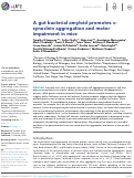 Cover page: A gut bacterial amyloid promotes α-synuclein aggregation and motor impairment in mice