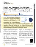 Cover page: Flexible and Transparent High-Dielectric-Constant Polymer Films Based on Molecular Ferroelectric-Modified Poly(Vinyl Alcohol)