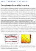 Cover page: Overestimate of committed warming