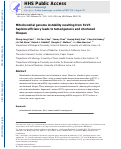 Cover page: Mitochondrial genome instability resulting from SUV3 haploinsufficiency leads to tumorigenesis and shortened lifespan