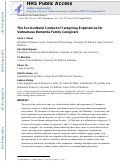 Cover page: The Sociocultural Context of Caregiving Experiences for Vietnamese Dementia Family Caregivers