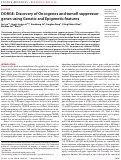 Cover page: DORGE: Discovery of Oncogenes and tumoR suppressor genes using Genetic and Epigenetic features