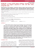 Cover page: MLN0128, a novel mTOR kinase inhibitor, disrupts survival signaling and triggers apoptosis in AML and AML stem/ progenitor cells