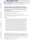 Cover page: Relationship Dynamics are Associated with Self-Reported Adherence but not an Objective Adherence Measure in Malawi