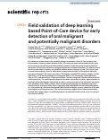 Cover page: Field validation of deep learning based Point-of-Care device for early detection of oral malignant and potentially malignant disorders