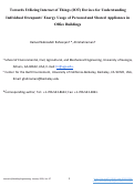 Cover page: Towards utilizing internet of things (IoT) devices for understanding individual occupants' energy usage of personal and shared appliances in office buildings