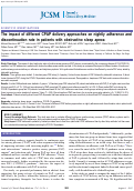 Cover page: The impact of different CPAP delivery approaches on nightly adherence and discontinuation rate in patients with obstructive sleep apnea.