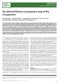 Cover page: An inferred fitness consequence map of the rice genome