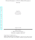 Cover page: Forward Invariance of Sets for Hybrid Dynamical Systems (Part I)