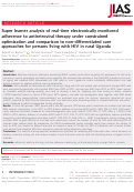 Cover page: Super learner analysis of real‐time electronically monitored adherence to antiretroviral therapy under constrained optimization and comparison to non‐differentiated care approaches for persons living with HIV in rural Uganda