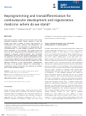 Cover page: Reprogramming and transdifferentiation for cardiovascular development and regenerative medicine: where do we stand?