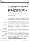 Cover page: Lava Flows Erupted in 1996 on North Gorda Ridge Segment and the Geology of the Nearby Sea Cliff Hydrothermal Vent Field From 1-M Resolution AUV Mapping