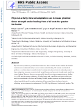 Cover page: Physical activity induced adaptation can increase proximal femur strength under loading from a fall onto the greater trochanter