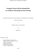Cover page: Fusogenic Porous Silicon Nanoparticles as a Platform Technology for Gene Therapy