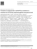 Cover page: Variants in angiopoietin-2 (ANGPT2) contribute to variation in nocturnal oxyhaemoglobin saturation level