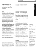 Cover page: Improvement in corneal scarring following bacterial keratitis