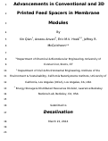 Cover page: Advancements in conventional and 3D printed feed spacers in membrane modules