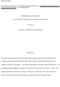 Cover page: Building Blocks of Sacralities: A New Basis for Comparison across Cultures and Religions