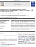 Cover page: Shifts in dissolved organic matter and microbial community composition are associated with enhanced removal of fecal pollutants in urban stormwater wetlands