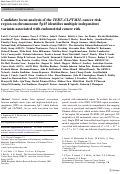 Cover page: Candidate locus analysis of the TERT–CLPTM1L cancer risk region on chromosome 5p15 identifies multiple independent variants associated with endometrial cancer risk